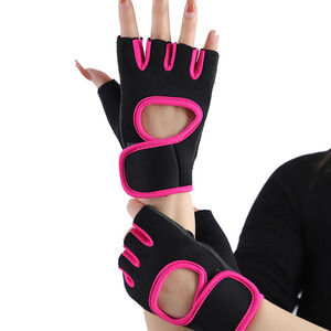 Gants de musculation unisexes en néoprène rembourrés, support de poignet, protection respirante de la paume, fermeture auto-agrippante, emballage personnalisable, noir - Product Image 6