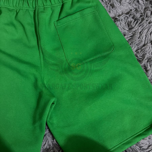 <b>Men's</b> <b>Green</b> 100% Cotton <b>Shorts</b> Elastic Waist Casual Solid Color Pockets Breathable Quick Dry Eco-Friendly Mid Rise Wholesale OEM - Product Image 2
