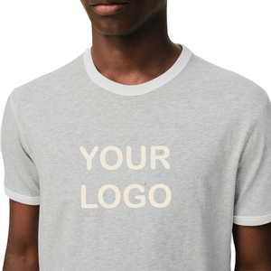 Camiseta de hombre con logo personalizado, camiseta de algodón orgánico, ropa urbana minimalista para hombre, jersey premium OEM, camiseta de moda personalizada para hombre - Product Image 3