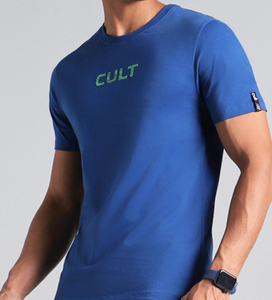 T-shirt pour homme en coton imprimé uni, coupe classique, doux, léger, décontracté, basique, pour le bureau, la salle de sport et les voyages, OEM ODM - Product Image 5