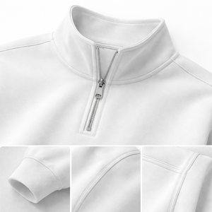 Custom Half <b>Zip</b> Sweatshirt for Wholesale Purchase - OEM Factory Direct Bulk Order Manufacturer Supply - Product Image 4