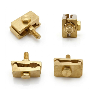 Pince de terre robuste en laiton pour câbles de mise à la terre des structures de tours et protection électrique - Product Image 1
