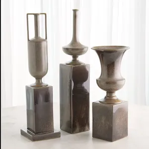 OEM Iron Coastal Design Eco-Friendly <b>Tabletop</b> Flower Vase Private Label Wholesale Decorative Supplier Zahid Exports - Product Image 2