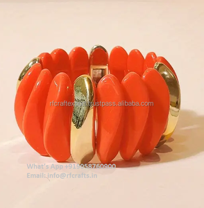 Juego de pulsera de resina hecha a mano de 3 piezas disponibles en varios colores Joyería artesanal India - Product Image 6