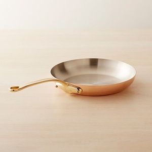 Poêle de Chef en Cuivre Faite à la Main avec Poignée en Laiton, Poêle en Métal Martelé pour les Besoins de Cuisine Professionnels et Domestiques, Hôtels - Product Image 4