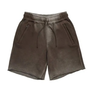 Shorts Bermuda en toile de coton pour homme, taille mi-haute, couleur unie, avec cordon de serrage et poches, style décontracté, respirant, tissé - Product Image 2