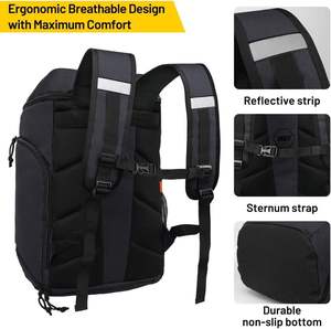 Sac à dos de basketball extra spacieux, sac de sport athlétique, construction durable, plusieurs poches de rangement, confortable et réglable - Product Image 2