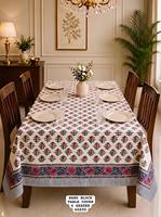 Nappe Prabhava en coton imprimé floral rose, personnalisable, durable, 50D/24F, style classique, lavable en machine, pour usage domestique