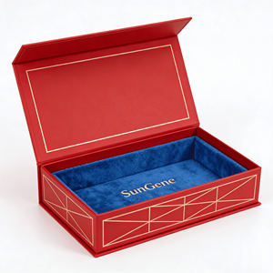 Boîte cadeau de luxe personnalisée en carton rigide pour bouteille unique de whisky ou vin rouge, avec logo en relief, pelliculage mat, certifiée ISO - Product Image 3