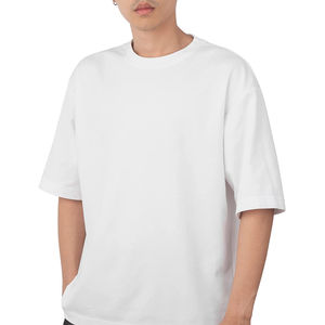 T-shirt Homme Oversize à Épaules Tombantes Coupe Droite Streetwear 100% Coton Écologique Respirant Vente en Gros OEM - Product Image 1