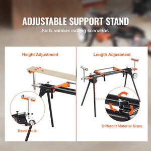 Supporto per Sega a Nastro Pieghevole in Acciaio con Capacità di Carico di 250 kg, Staffe di Montaggio Regolabili in Un Unico Pezzo, Morsetti per Banchi da Falegnameria - Product Image 4
