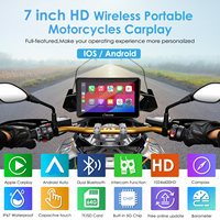 Radio para Motocicleta Carpuride W702B Pro, Navegación Inalámbrica, Android Auto, Bluetooth, Pantalla Inteligente Impermeable, Carplay para Motocicleta