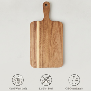 Planche à fromage de luxe en bois d'acacia de grande taille avec poignée |   Planche à découper et à servir écologique pour la cuisine et les cadeaux - Product Image 4