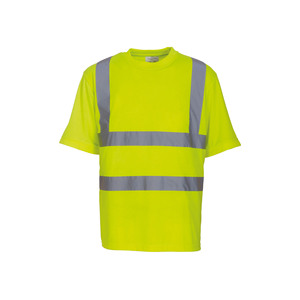 เสื้อยืดนิรภัยสะท้อนแสงป้องกันรอยยับ พิมพ์โลโก้ได้ตามต้องการ ระบายอากาศได้ดี ผลิตจากโพลีเอสเตอร์ สำหรับทุกเพศ เหมาะสำหรับงานอุตสาหกรรม พร้อมตัวเลือกปักลาย - Product Image 5