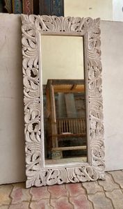 Luxury Handcrafted Solid Wood Wall <b>Mirror</b> Frame Ornate Royal Victorian Floral Scroll Carving Brown - Product Image 6