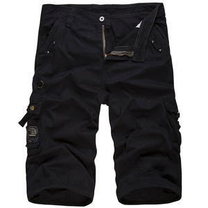 New Summer High Street Style Men's <b>Cargo</b> Shorts 100% Cotton <b>Work</b> Pants with Solid Pattern Pockets Printed Fashionable Shorts Out - Product Image 5