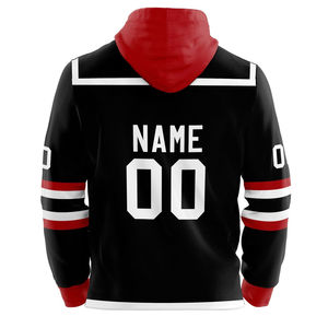Sudadera con Capucha de Hockey sobre Hielo Unisex, Personalizada, Económica y Exclusiva, con Diseño de Cordones, 100% Poliéster, Sublimada, con Estampado de Jersey de Equipo - Product Image 2