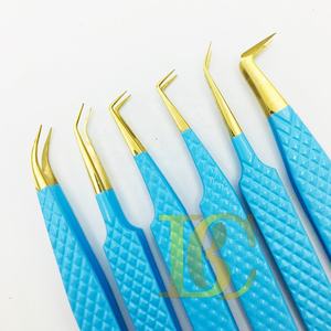 Pince à épiler en acier inoxydable durable de couleur noire de haute qualité Extensions de cils faites à la main de qualité supérieure pince à épiler vison - Product Image 4