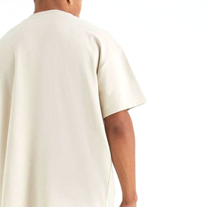 Camiseta Blanca Lisa de Algodón para Hombre, Talla Grande, Manga Corta, Cuello Redondo, Corte Casual, Color Sólido, Tejido Jersey, Largo Regular - Product Image 2