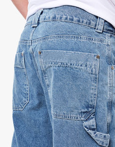 Nouvelle Collection 2026 : Pantalon Salopette en Jean Formel pour Homme, Taille Mi-Haute, Style Urbain, Respirant, Service OEM Personnalisé – Vente en Gros - Product Image 2