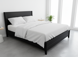 Cadre de lit moderne en bois massif de mangue, éco-responsable, fabriqué à la main, qualité export OEM ODM, mobilier sur mesure - Product Image 3