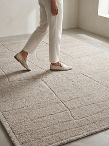 Factory Direct Tibetan Texture Carpet | Luxury Handmade Neutral Tibbati <b>Rug</b> for Modern Living & Hotel <b>Spaces</b> - Product Image 1