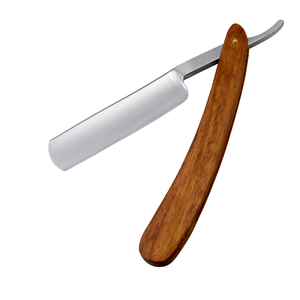 KOUNAIN Navaja de Afeitar Recta de Acero Inoxidable con Mango de Plástico y Madera para Hombres, Afeitado Facial, Calidad Profesional, Reutilizable - Product Image 2