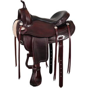 Silla de Montar Western de Cuero Genuino Premium, Silla de Montar para Caballo Estilo Vaquero Personalizada con Correas de Estribo, Equipo Ecuestre, Proveedor OEM - Product Image 6