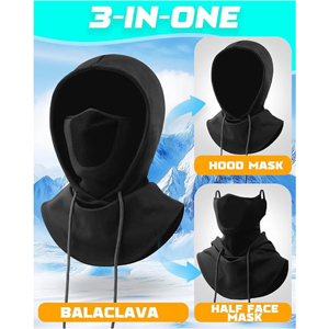 Masque intégral personnalisé avec logo et motif flamme, cagoule coupe-vent pour moto et cyclisme, respirant en maille, pour sports de plein air - Product Image 4