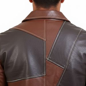 High Quality <b>Men</b> <b>Leather</b> <b>Jacket</b> Street Style Turn Down Collar Adjustable Cuffs Secure Closure Wholesale Custom <b>Leather</b> <b>Jacket</b> - Product Image 5