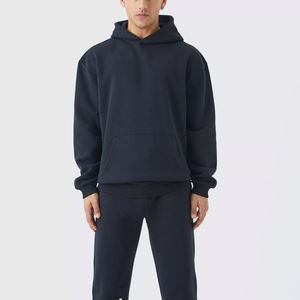 2026 High Quality Pullover Street Style Men's Tracksuits 100% Cotton Fleece Oversized Straight Leg Joggers Men Tracksuits <b>Sets</b> - Product Image 3