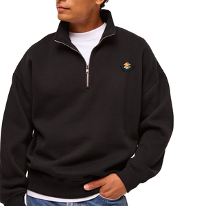 Sudadera con Capucha Negra Personalizada para Hombre, Corte Regular, Logotipo Impreso, Forro Polar, Cuello Alto Informal, Ropa de Invierno - Product Image 4