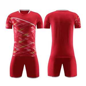 Conjunto de Camiseta de Fútbol Amarilla para Hombre, Cuello en V, Manga Corta, Estampado Geométrico, Uniforme Deportivo de Poliéster que Absorbe la Humedad - Product Image 2
