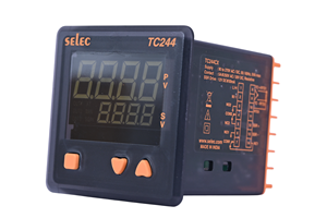 SELEC TC244CX ตัวควบคุมอุณหภูมิแบบจอแสดงผลคู่ 4 หลัก (สีขาว+สีเขียว) 16 I/O 240V การสื่อสาร RS485 ชุดหน่วยความจำ EEPROM - Product Image 2