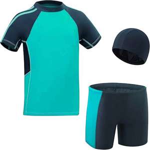 ชุดยูนิฟอร์มแรชการ์ดลำลองสำหรับเด็กผู้ชาย ผ้าโพลีเอสเตอร์ 100% ยืดหยุ่น กระชับ แห้งเร็ว เหมาะสำหรับกีฬามวยปล้ำ ชุดเสื้อและกางเกงเข้าชุด - Product Image 3