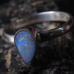 Australian Multi Fire Doublet Opal Bezel <b>Set</b> Classic Wedding Handmade <b>Sterling</b> <b>Silver</b> <b>Ring</b> Artisan Jewelry for Women Gift MS - Product Image 1