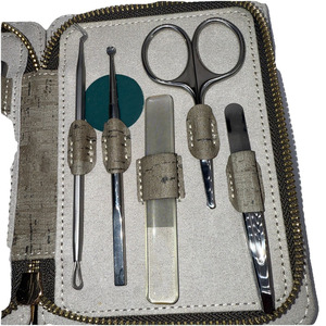 Kit de toilettage haut de gamme avec accessoires professionnels de manucure et pédicure et étui de rangement, kit de manucure et pédicure en acier inoxydable - Product Image 4
