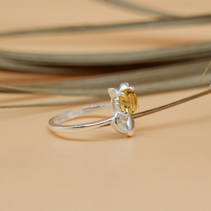 Natural Citrine 925 Sterling Silver Cat <b>Ring</b> <b>Adjustable</b> Gemstone Fine <b>Rings</b> For Women - Product Image 2