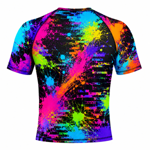 T-shirt de sport respirant à compression pour femme, manches courtes, anti-UV, pour entraînement, course à pied, gym, séchage rapide - Product Image 2