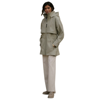 Veste de pluie imperméable pour femmes, coupe-vent à capuche, manteau long léger, parka zippée pour voyage en plein air, toutes saisons, printemps et automne