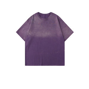 T-shirts unisexes à col rond, coupe classique, essentiels vintage, en jersey uni, effet délavé, séchage rapide, avec motif 3D en relief épais, style Hip Hop, personnalisables - Product Image 3