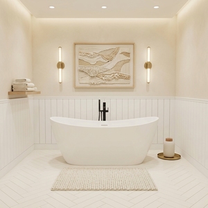 Bañera de acrílico moderna, ecológica y duradera FW-8823-67 - Diseño avanzado que ayuda a mantener la temperatura del agua por más tiempo. - Product Image 5