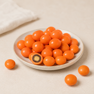 Chewy Dried Mango Chocolate Cover Orange Dragee Balls Packed In Custom Packaging Box For Chocolate Wholesale - Product Image 6