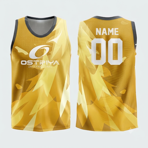 Custom Eco-Friendly Heat-Transfer Printed 100% Polyester Seamless Fusing Quick Dry Collarless Sleeveless Front Logo Summer 7v7 - Product Image 4