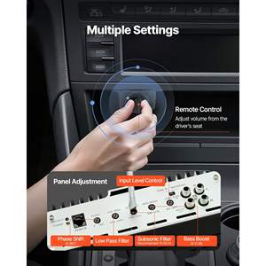 Amplificador de Audio para Automóvil Clase D de 1 Canal, Control Remoto de Nivel de Subwoofer, 1200 W RMS MÁX., Estable, 1/2/4 Ohmios, Amplificador de Bajos para Automóvil - Product Image 4