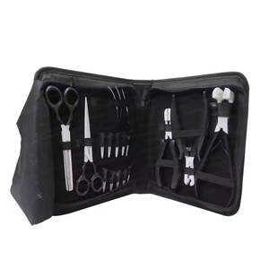 Kit d'outils pour extensions de cheveux en acier inoxydable, avec micro-anneaux, ciseaux, pinces et accessoires pour l'installation et le retrait - Product Image 3