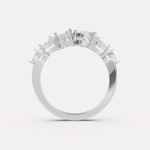 Bague tendance pour femme en or plaqué avec diamant de laboratoire en forme de poire certifié IGI, design unique - Product Image 5