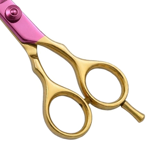 Ciseaux de coiffure durables de 5 pouces, de haute qualité, en acier inoxydable rose doré, ajustables, pour salon, fournisseur OEM - Product Image 4