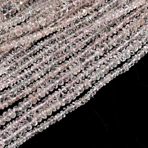 Cuentas facetadas de cuarzo rosa natural de 3-4 mm, hilo de cuentas de piedras preciosas de cuarzo rosa para la fabricación de joyería, venta al por mayor desde India, a granel. - Product Image 5