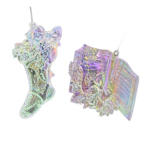 Hot Sale Plastic Christmas Ornament Set Includes Diary <b>Book</b> and Stocking for <b>Holiday</b> Decorations - Product Image 1